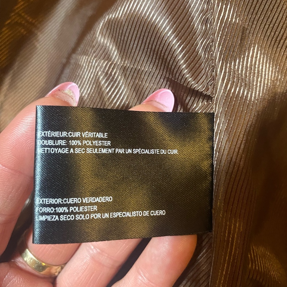 Bernardo Women's Tan/coffee with a hint of cream Leather Jacket - Picture 14 of 14